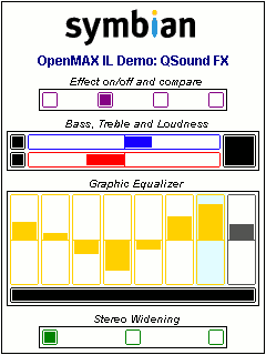 Screenshot of the audio demo app